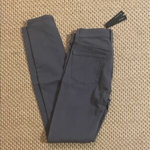 J Brand Mid-Rise Skinny Jeans in Charcoal